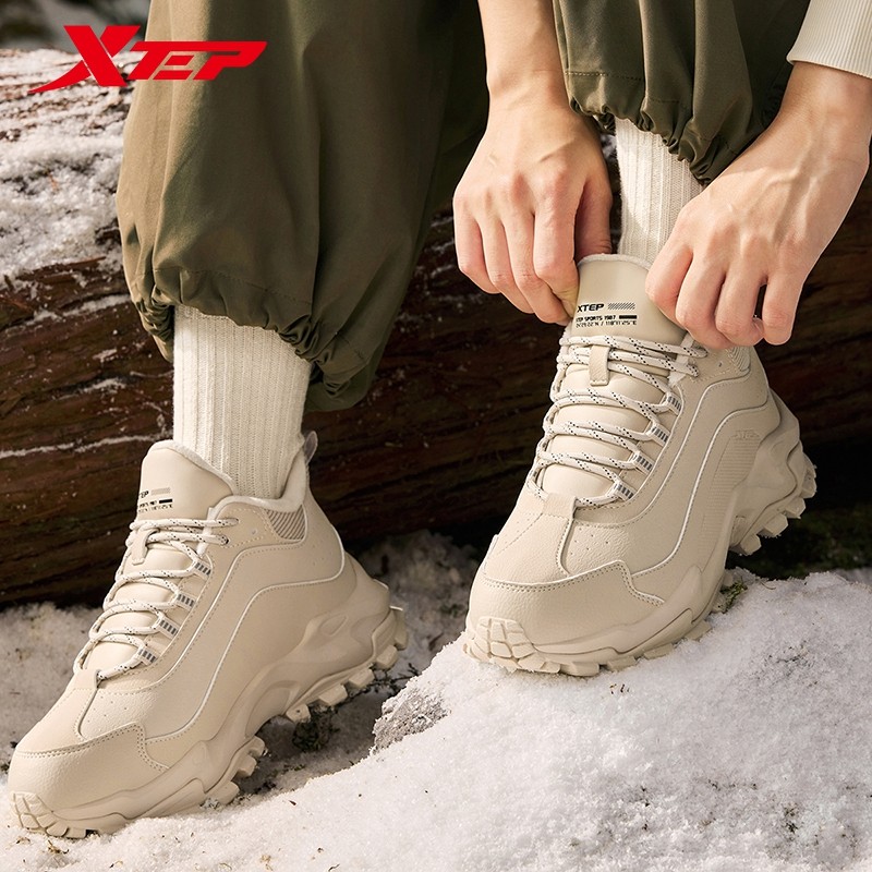 Xtep Casual Shoes For Women Winter Cotton Shoes Rebound Soft Leisure Durability Support Training