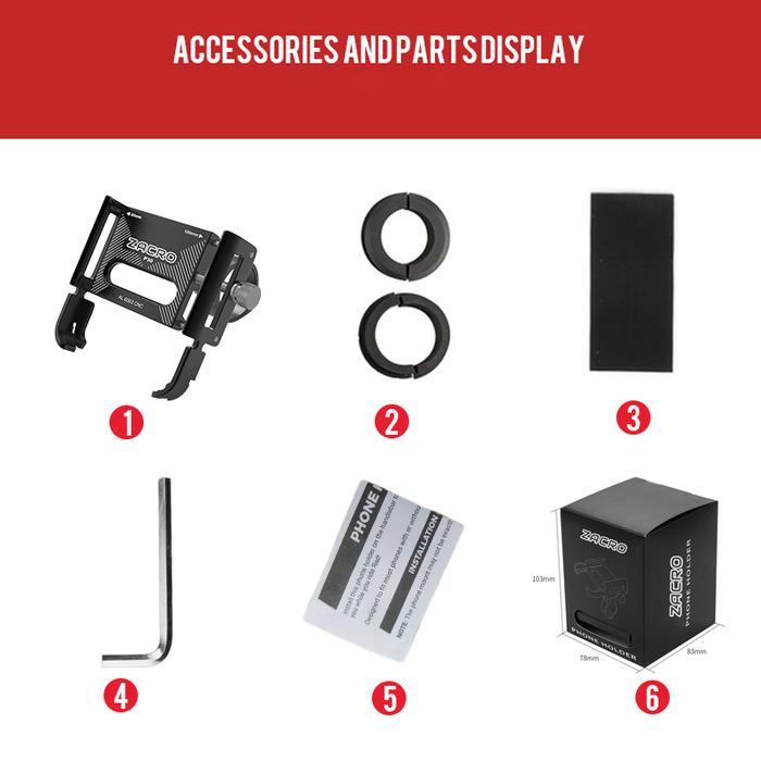 (Hadiah gratis) P30 Original Holder Hp Motor Dudukan Ponsel Aluminium Aloy Holder Handphone