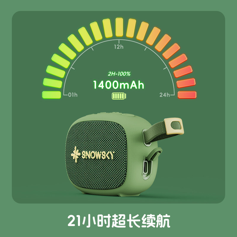 FiiO SnowSky Anywhere Wireless Bluetooth Speaker Mini Portable TWS Headphone Silicone Gel Hifi
