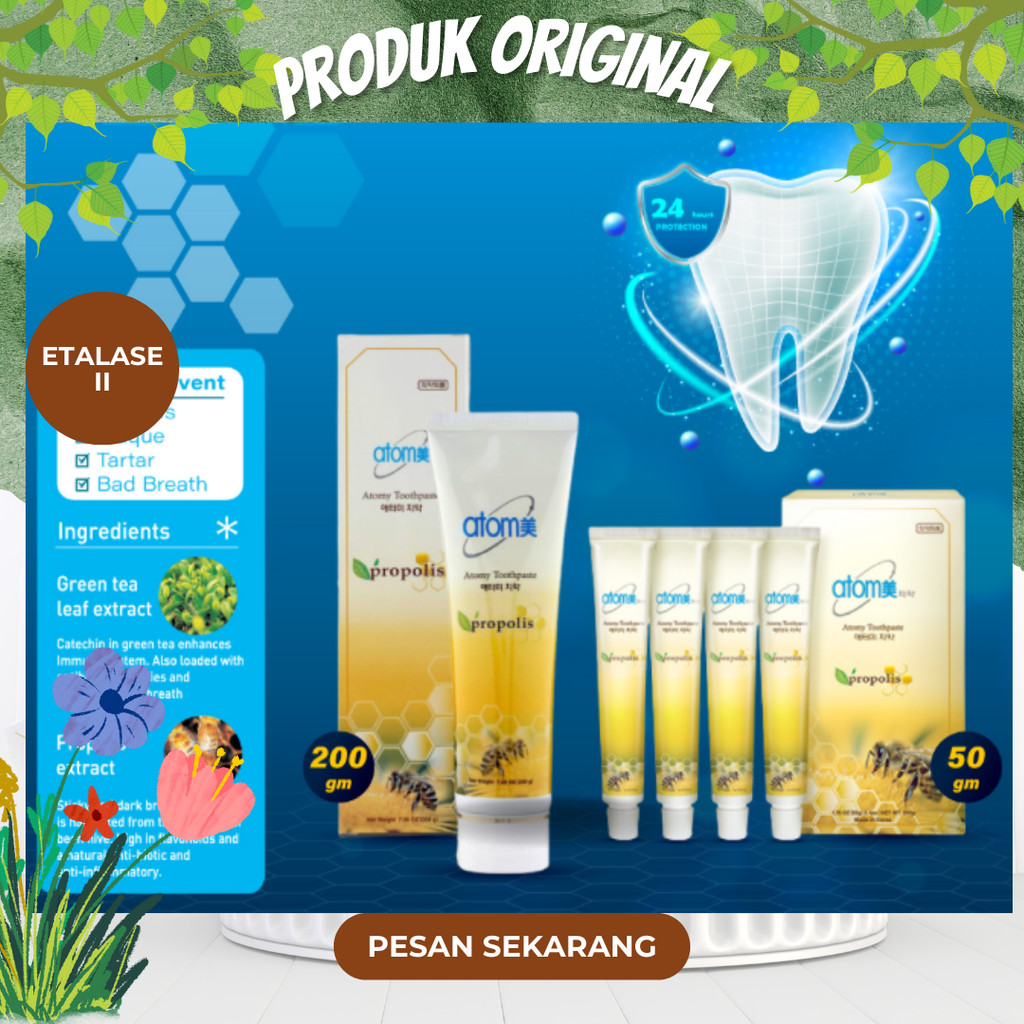 Atomy Toothpaste 50gr 1pcs | pasta gigi herbal Atomy | odol Atomy aman digunakan | 100% ORIGINAL