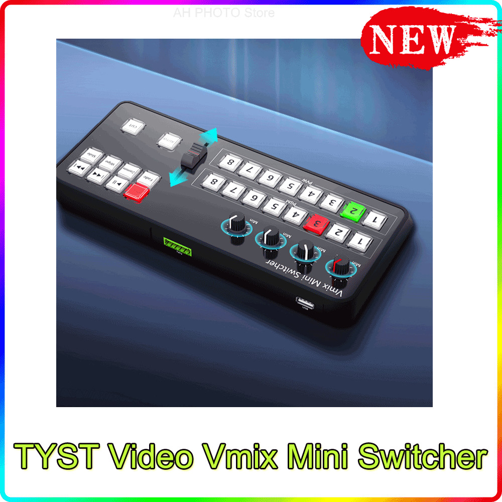 TYST Video Vmix Mini Switcher Control Panel MIDI2.0 Video Recording Switchboard for Vmix OBS Youtube