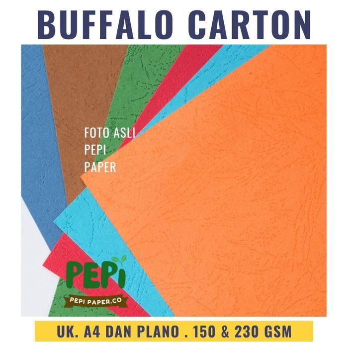 PEPI [ 5 Lembar ] Kertas Buffalo Carton A4 150 & 230 GSM & [ 1 Lembar ] Kertas Buffalo Carton Plano