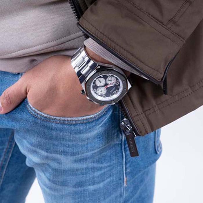 Sedia GUESS GW0489G1 Original EMPIRE Jam Tangan Pria Analog Silver Stainless