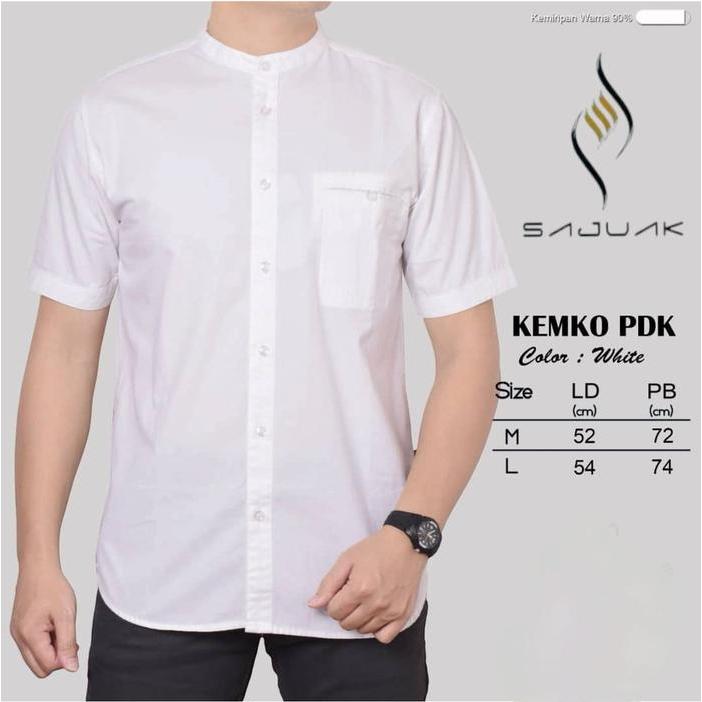 m3 (SAJUAK PREMIUM) Baju Koko Sajuak Lengan Pendek Kemeja Koko Pendek Baju Koko Pria Baju Muslim
