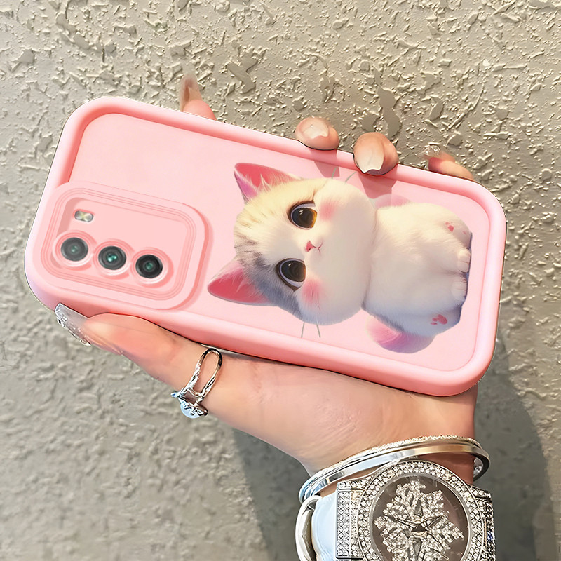 Casing Hp untuk POCO M3 Case Cesing pelindung Kasing Silikon lunak baru Kesing Foto anak kucing Soft