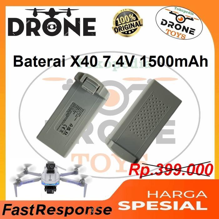 Battery Drone JJRC X40 PRO Batre 7.4V 2000mAh Original Baterai Drone