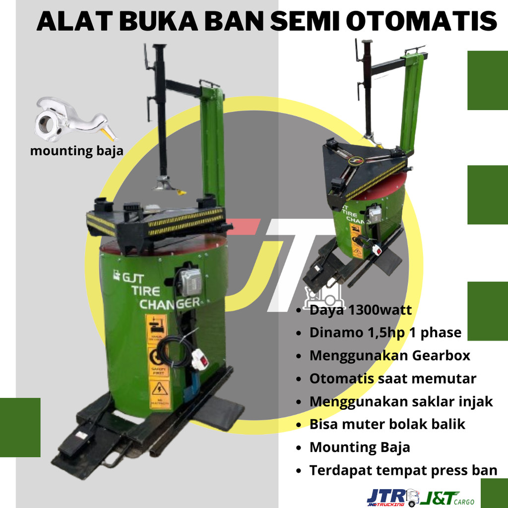 Alat buka pasang ban motor mobil Tyre changer semi otomatis