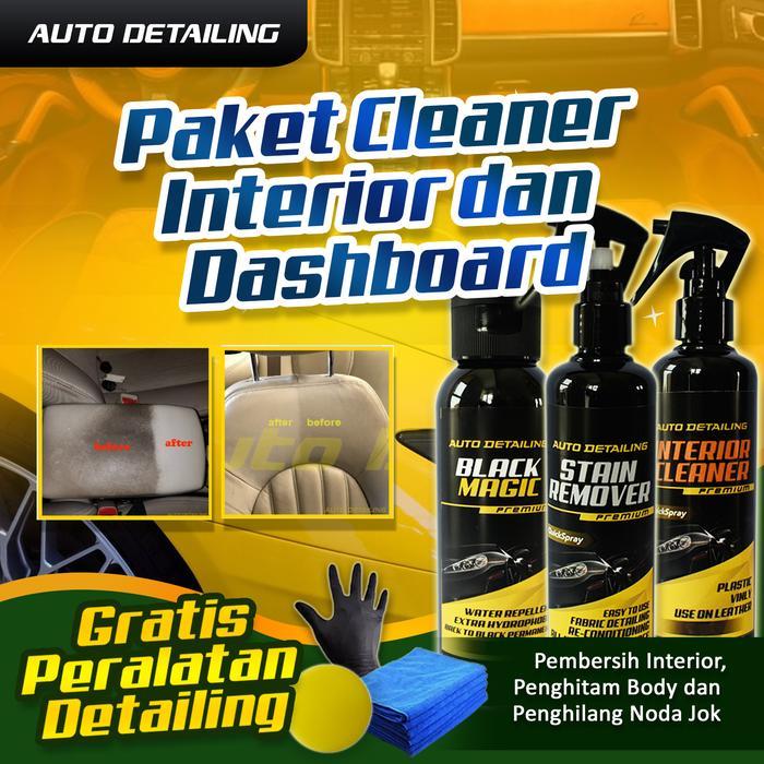 Paket Pembersih Interior Mobil Penghitam Dashboard Interior Cleaner