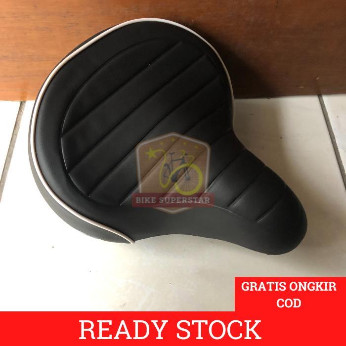 Jok Sadel Saddle Per Pegas Super Lebar Sepeda Genio Empuk Universal