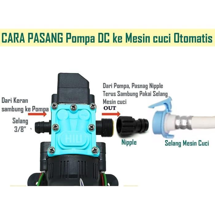 Promo Paket Lengkap Pompa Pendorong Serbaguna Ke Mesin Cuci Otomatis Adaptor Listrik Berkualitas