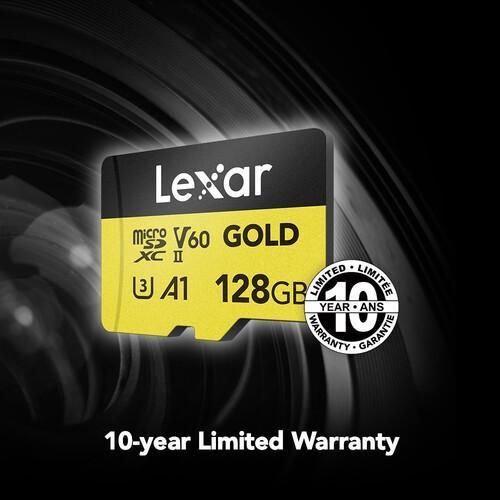 Lexar Gold MicroSDXC UHS-II V60 128GB - micro SD 128 GB