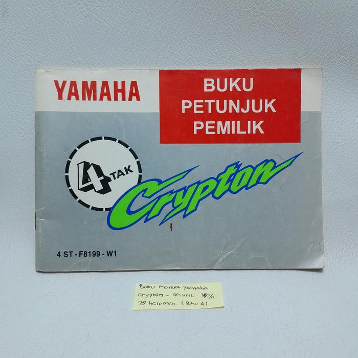 Buku manual yamaha crypton - orisinil - 78 halaman - 75%
