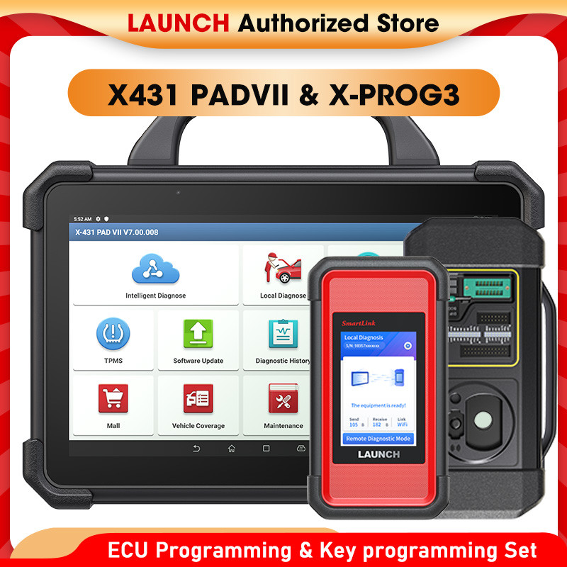 X-431 LAUNCH X431 PAD 7 & X-PROG3 Automotive Diagnostic Programming Tool All Key Lost Key Programmer