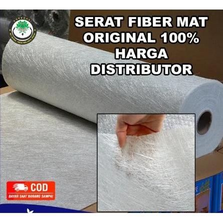 PROMO Serat Fiber Glass Mat - Kain Fiberglass Matt 300 Serat Fiber Aquaproof 1 Roll M 300 Fiberglass