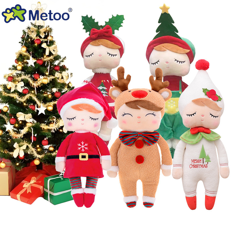 Cute Soft Christmas Toy Stuffed Elk Snowman Doll Boys Girls Toy Xmas Tree Decoration Original Metoo