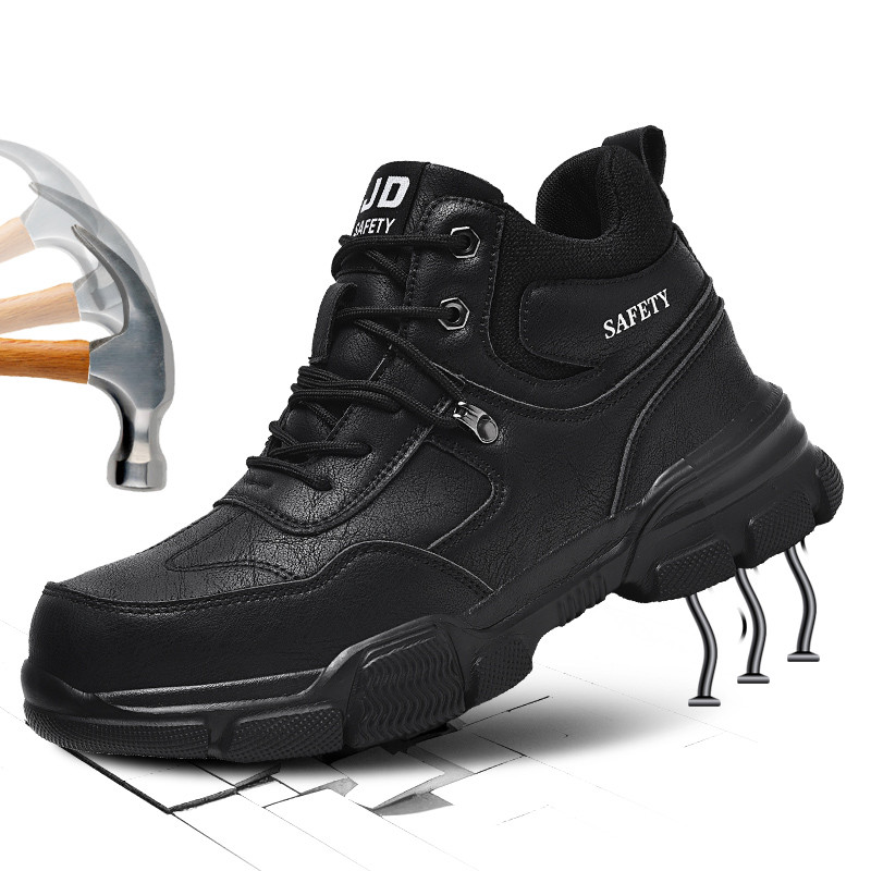 Man Safety Shoes Puncture-Proof Work Sneaker Waterproof Work Shoes Steel Toe Shoes Safety Boots