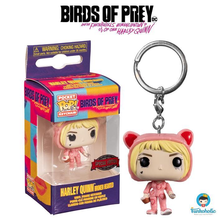 BERGARANSI Funko Pocket POP Keychain Birds of Prey - Harley Quinn Broken Hearted