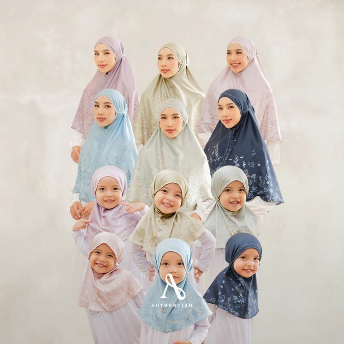 SIAPKIRIM AUTHENTISM ID Karunia Khimar Series - Kerudung Instant Silk Motif Premium READY STOCK