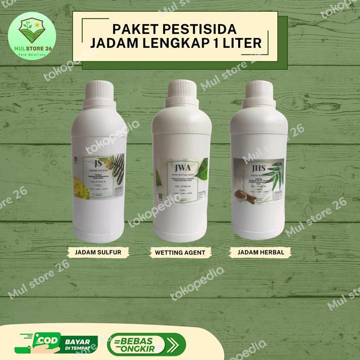 Terlaris Paket 1Liter Pestisida Jadam Alami Organik / Js Jwa Jhs / Jadam Sulfur / Wetting Agent /
