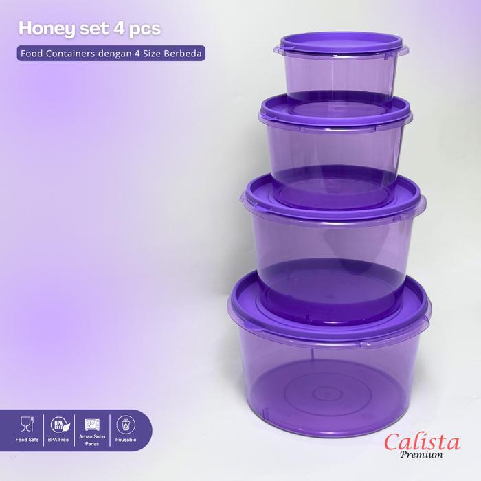[Calista] Toples Honey Set 4 Pcs Toples Beranak Toples Kerupuk