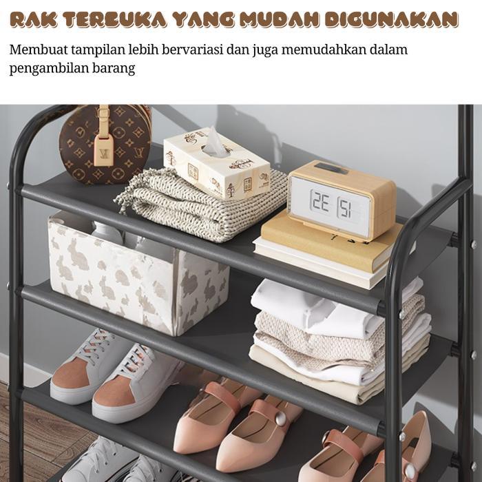 Stand Hanger Gantung Baju Tas Topi Rak Sepatu Modern / Gantungan Susun Serbaguna Kerudung Jilbab