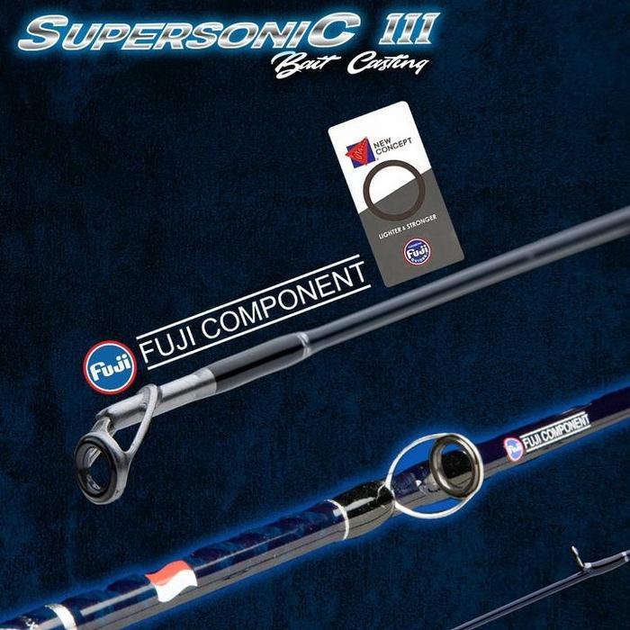 Joran Pancing BC Daido Supersonic III 3 180cm Pro Series Baitcasting (4-12lbs - 10-20lbs) Fuji Murah