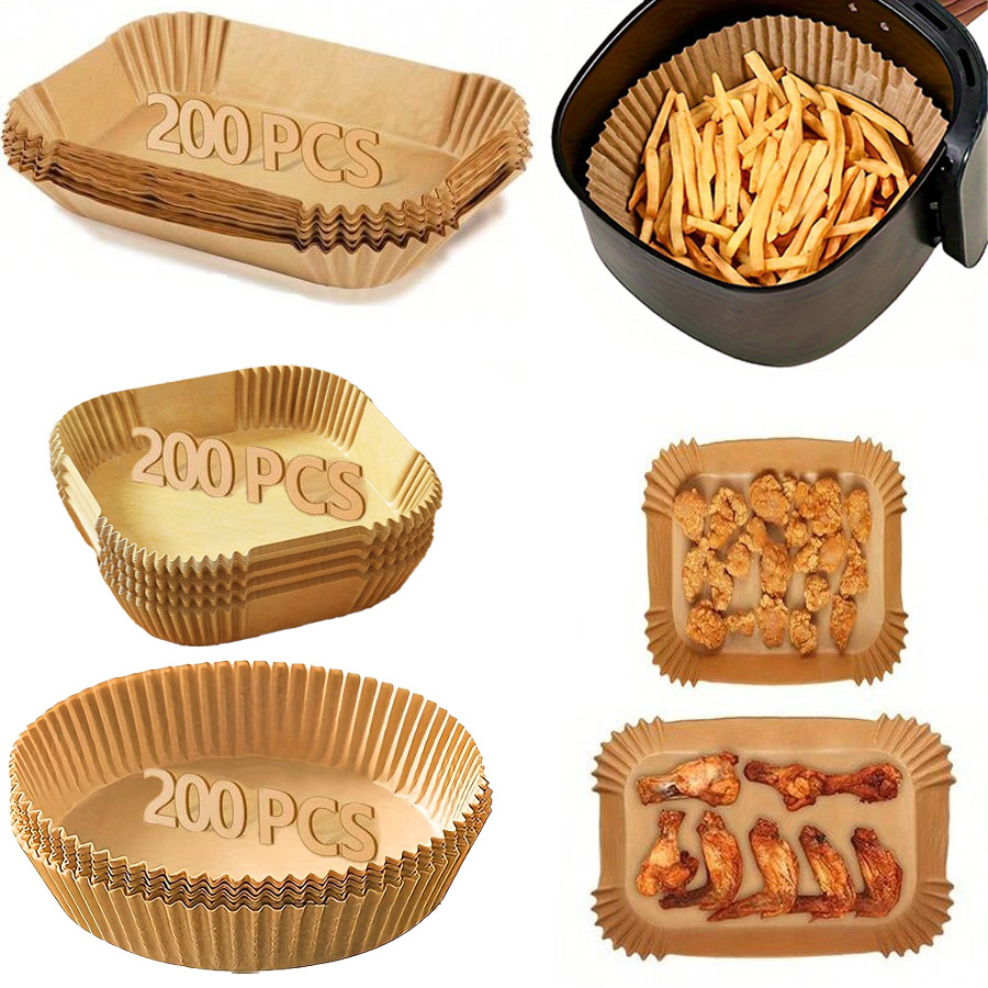 Air Fryer Paper Rs Disposable Oil-Proof Waterproof Baking Paper Round And Rectangle Parchment