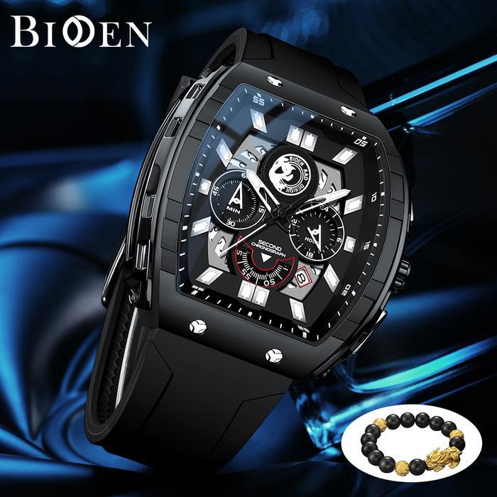 Biden Jam Tangan Pria Original Olahraga Bercahaya Tali Silikon Anti Air