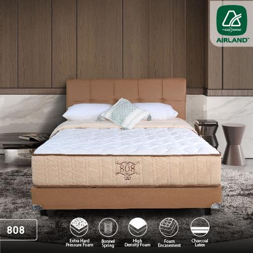 Airland 808 Kasur Spring Bed Mattress Only Charcoal Latex Medium Firm Free Bantal - 90x200
