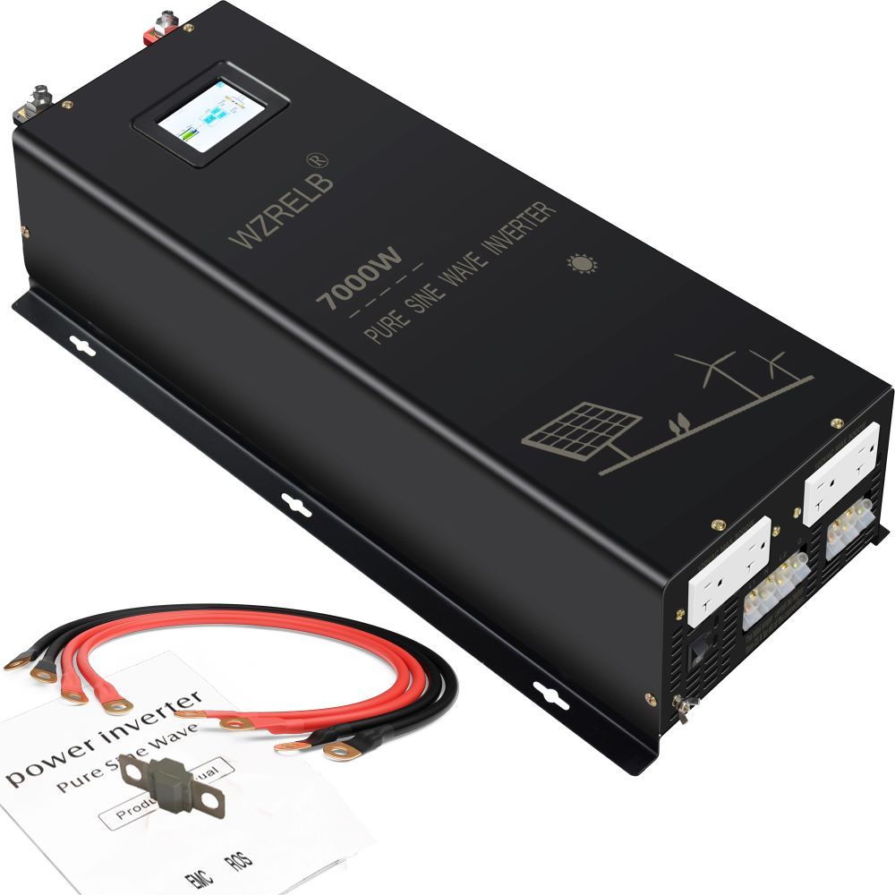 FLASH SALE    7000W Split-phase Pure Sine Wave Solar Inverter Battery 24V/36V/48V/60V/96V DC to 110/