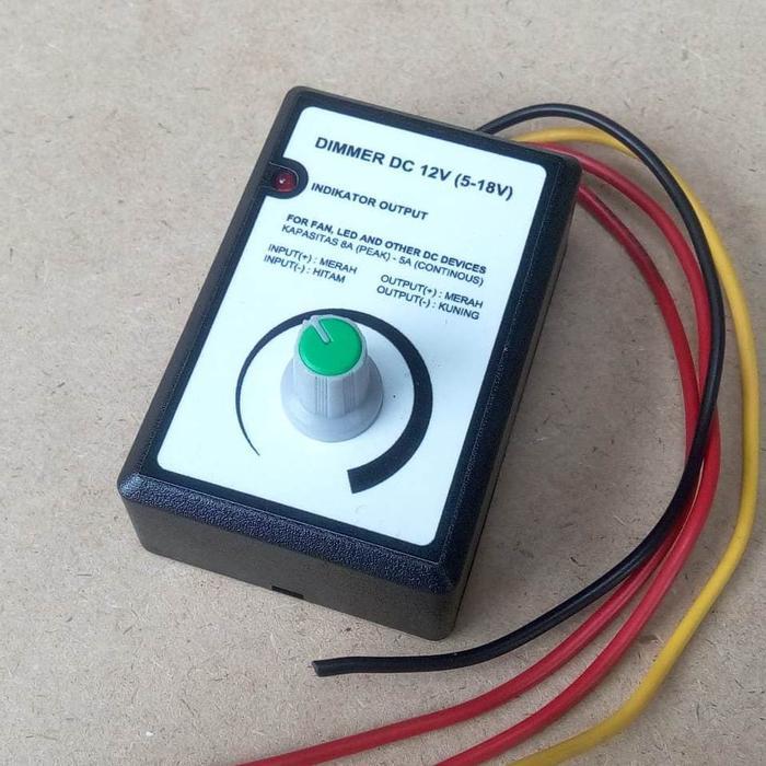 Dimmer Dc 12V (5-15V) 8A Pwm Untuk Fan/Kipas, Led, Dinamo, Motor Dc Pengatur Putaran