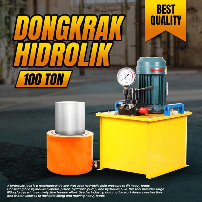 DONGKRAK HIDROLIK SILINDER ELEKTRIK 100 TON / HYDRAULIC PUMP ELECTRIC