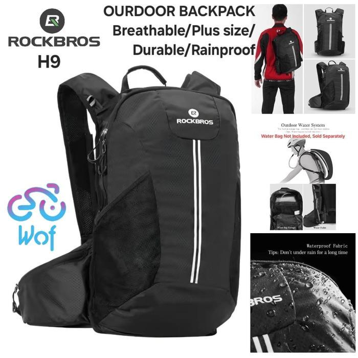Shimano Bike - Tas Rockbros H9 Backpack Sepeda Waterproof Outdoor Sports Bike H9-Bk