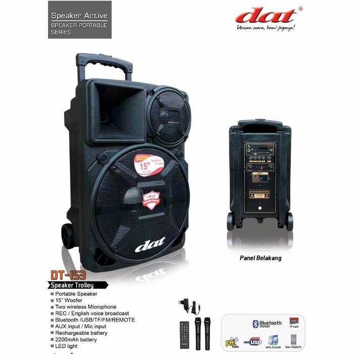 SPEAKER PORTABLE DAT DT 153 ORIGINAL DAT DT153 2 MIC WIRELESS MEETING