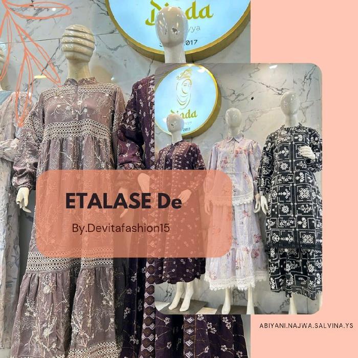 Dress Abiyan Najwa Salvina YS Original LFY Live JUMAT TGL 2 JAN SIANG Fashion Muslim Devitafashion