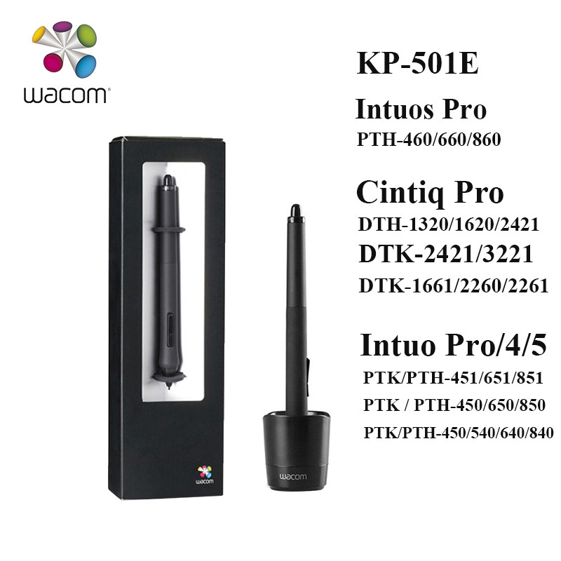 Wacom Grip Pen Kp-501E For Intuos Pro / 4 / 5 , Cintiq Pro 16 / 22 , Wacom Mobile Studio Pro 13 / 16