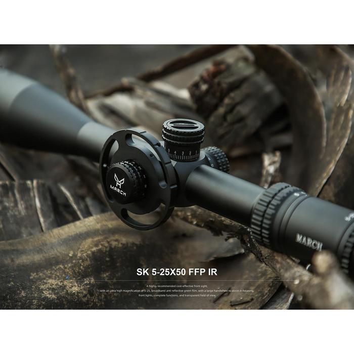 MARCH SK5-25X50 IR FFP TACTICAL RIFLESCOPE HUNTING RIFLE SCOPE FOR AIRGUN PCP OPTICAL AIRSOFT SIGHT