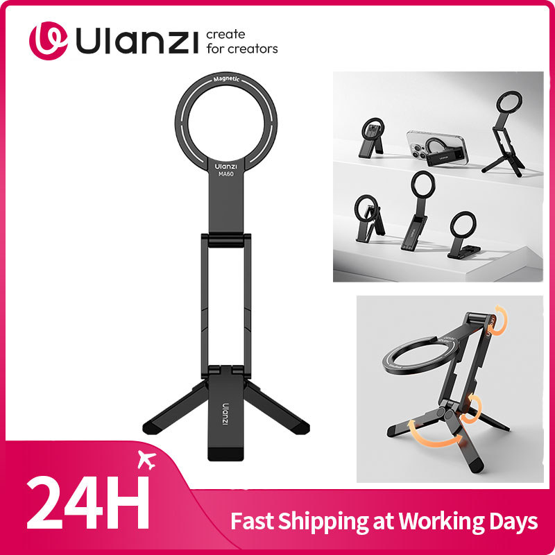 JUAL  ​Ulanzi MA60 Foldable Magnetic Phone Tripod Handheld Selfie Phone Mount for iPhone 16 15 14 13
