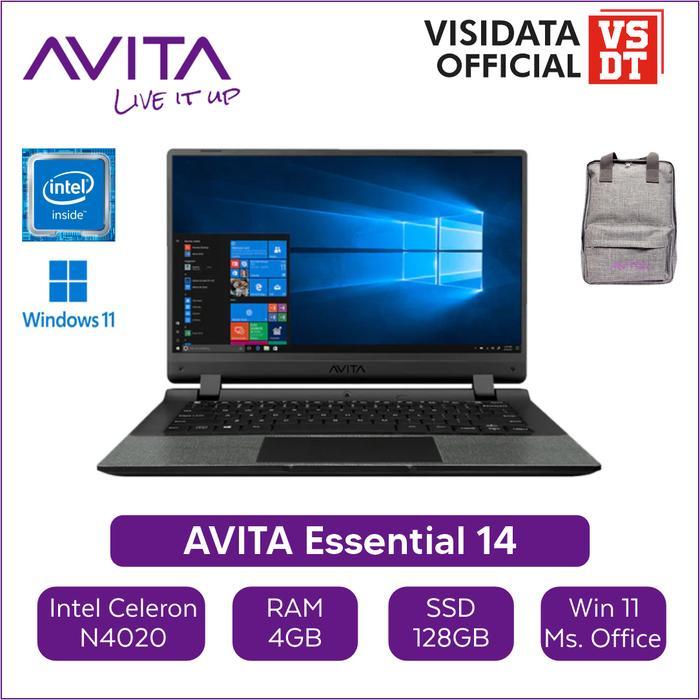 AVITA Essential 14" Intel Celeron N4020 4GB 128GB 14"HD intel Graphics - Free Win11 + Office 2021