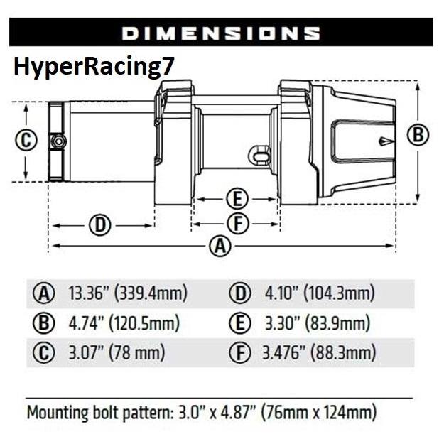 Atv Winch Warn Vrx35 3500Lb