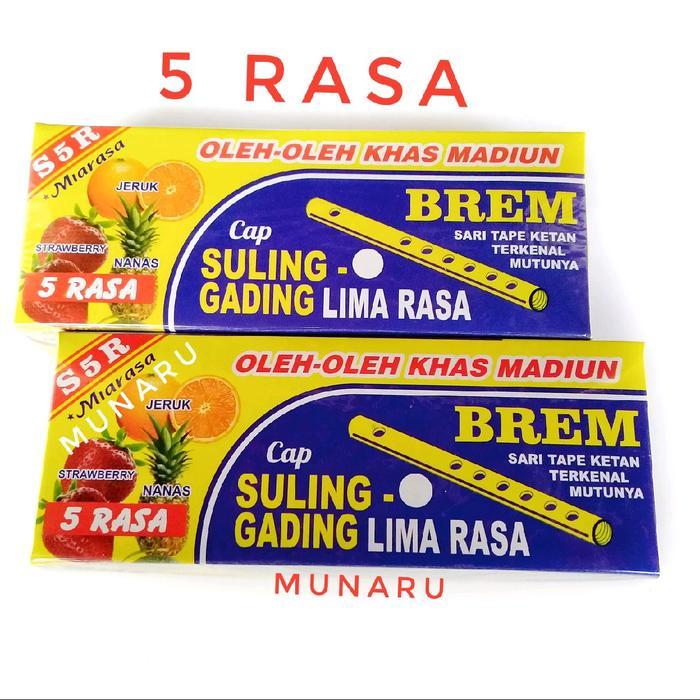 "New" Paket 2 Pcs Brem Lima Rasa Camilan Cap Suling Gading isi 5 Asli Madiun Makanan tradisional