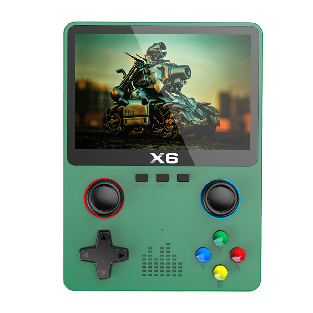 X6 Game Console 3.5 Inch IPS Screen Portable Game Console 2000mAh ATJ22735 32bit RISC Support Handle