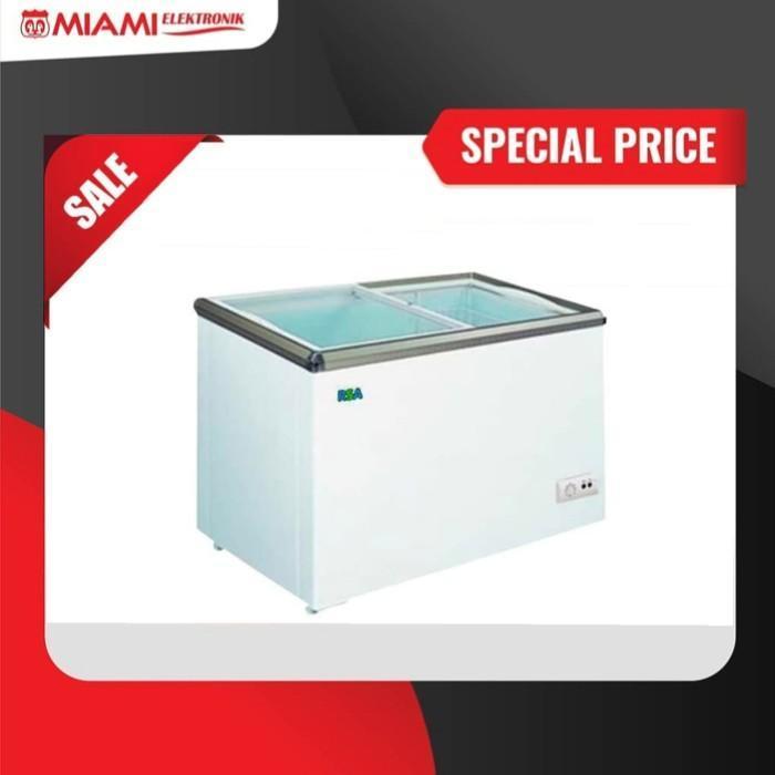 Grosir Chest Freezer RSA XS200 / Freezer Sliding Kaca RSA XS 200 - hitam