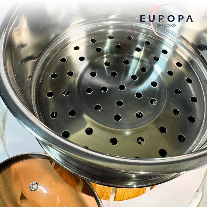 Panci Susu Kukus Steamer Kukus Tebal/ Panci Kukus Dandang Steamer 18cm / Panci Susu Kukus EUROPA