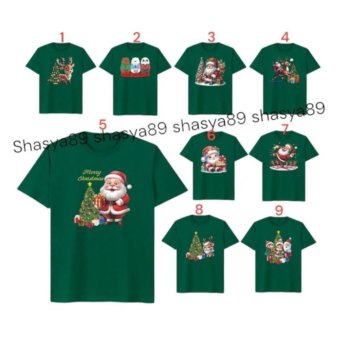 Kaos Natal Hijau botol - Tshirt Christmas unisex Part II