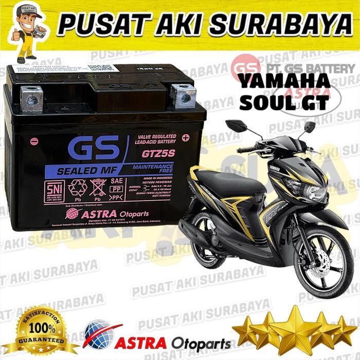 Original Accu Gs Astra Gtz5S Aki Asli Pabrik Motor Honda Mio Soul Gt