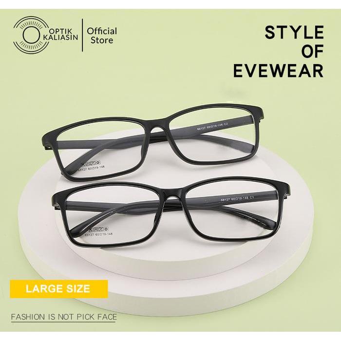 OPTIK KALIASIN - Frame kacamata pria wanita kotak lentur full frame lebar big size NOYA