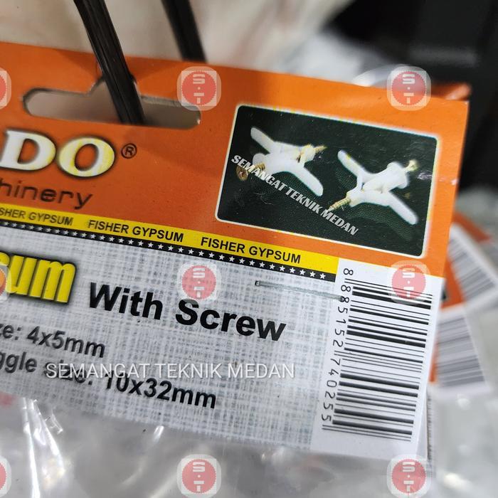 Fisher Anchor Dinding Tembok Gypsum Gipsum Screw Sekrup 25Pcs Set Aldo Pasti Diskon