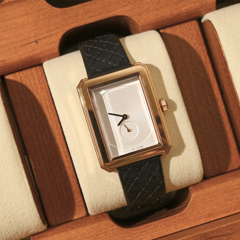 Oirlv Wood Watch Storage Box Delicate Dustproof Glass Cover Watch Box Wristwatch Collection Box