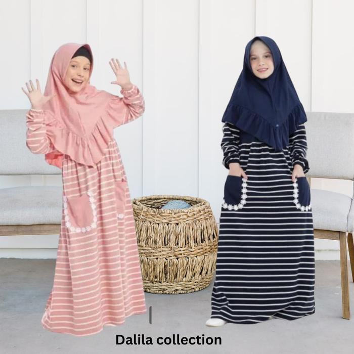 Ini Murah Gamis Anak Motif Garis Gamis Kaos Anak Motif Stripe Raggakids